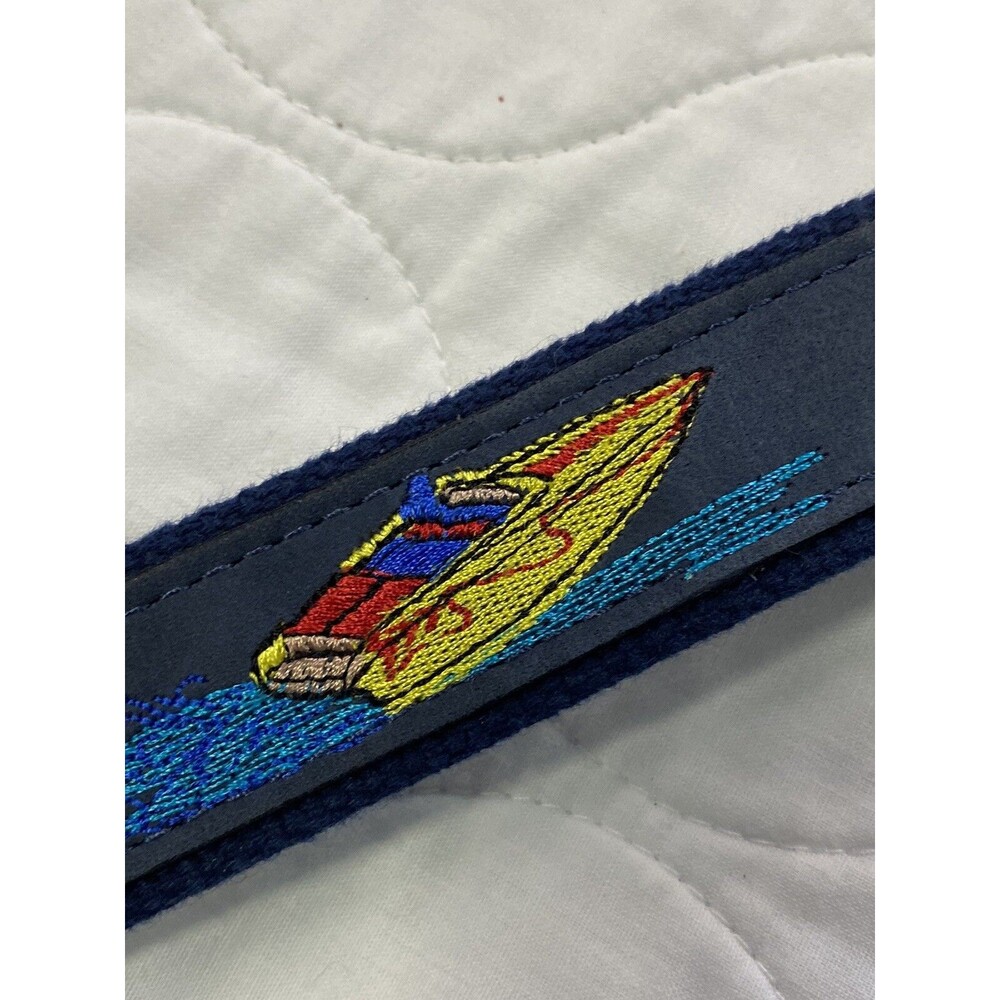 Zeppelin Mens Belt Size 34 Navy Leather Boating SEA RAY BOATS